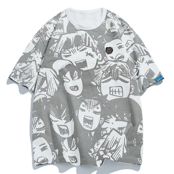 Desenhos animados gráfico impresso t-shirt para meninas e meninos, roupas  de manga curta, confortável, versátil